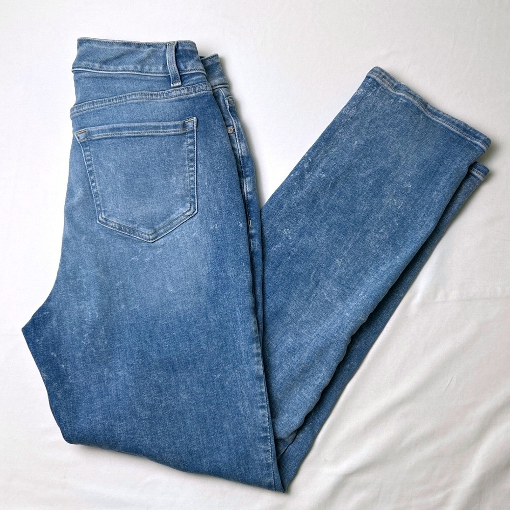 Lane Bryant Women Curvy High Rise Straight Flex Magic Jeans Size 12 Blue Stretch